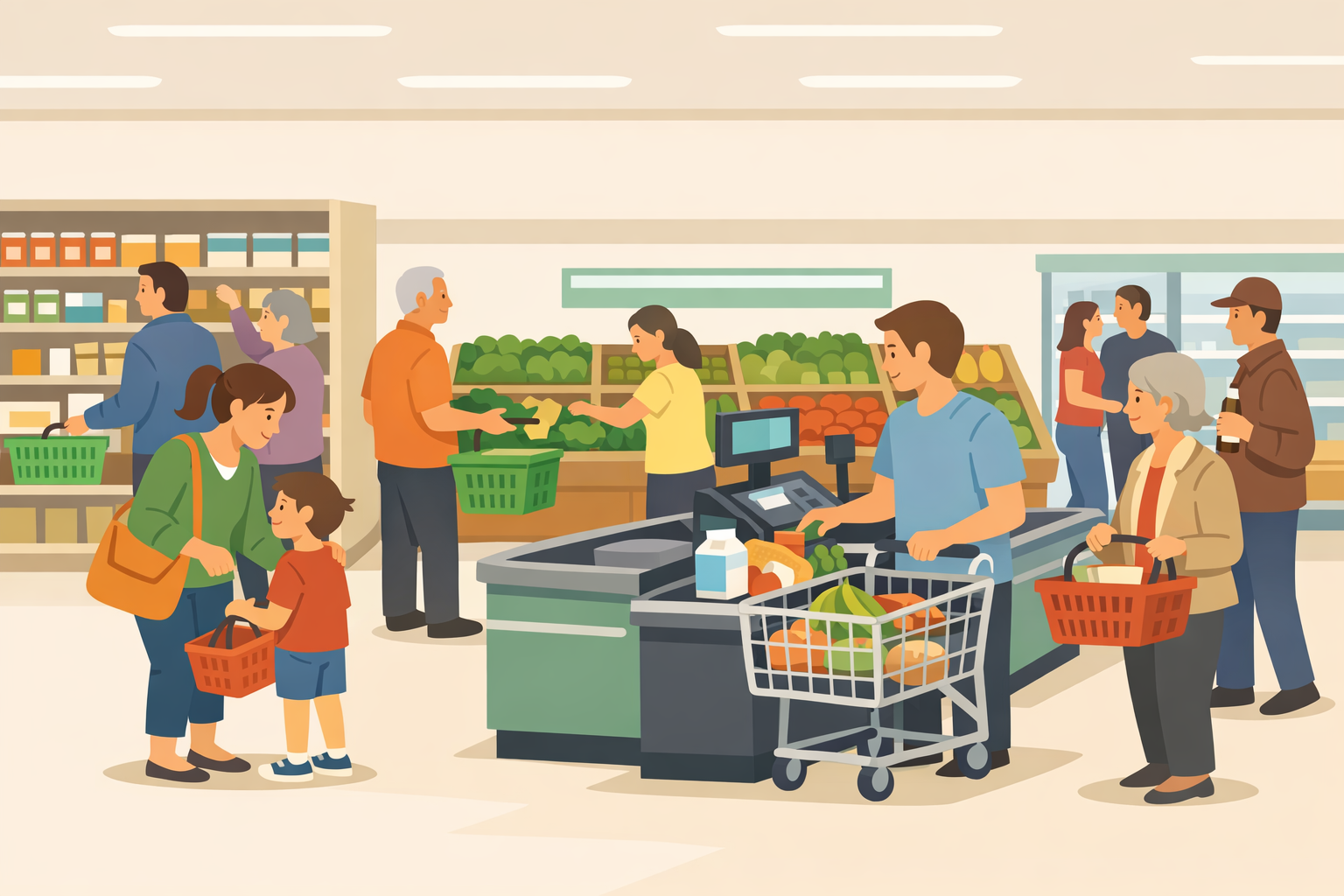 Sample grocery store scene for CELPIP Speaking Task 4 predictions