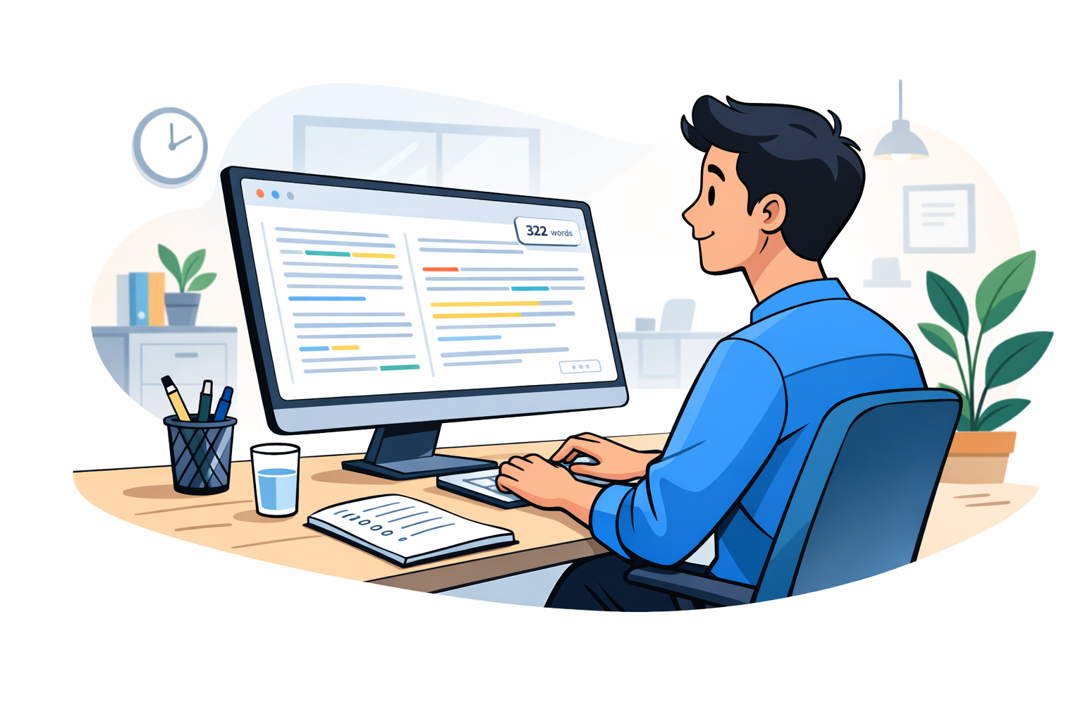 Writing mock banner